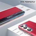 thumbnail image 5 of for Samsung Galaxy S23 FE 5G Case View Clear Smart Window Leather for Samsung S23 FE Case Slim Mirror Hard PC Kickstand Luxury Flip Shockproof Galaxy S23 FE Cover Protective (Red), 5 of 14