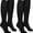 Black, variant on MARTINE MALL 2 Pairs Open Toe Medical Compression Stockings, 20-30 mmhg Knee High Graduated Compression Socks for Women Men(Beige Black,L)