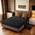 thumbnail image 4 of Manfei Fashion Animal Print Queen Bedding, Tribal Tiger Wildlife Bedding Comforter Set Queen, Orange Dark Brown, Black Reversible, 7 Pieces, 4 of 6