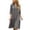 Gray, variant on ClodeEU Women's Collar V Neck 3/4 Sleeve Tiered Mini Shirt Dress,Solid Loose Casual Dress Black,Women's Plus L