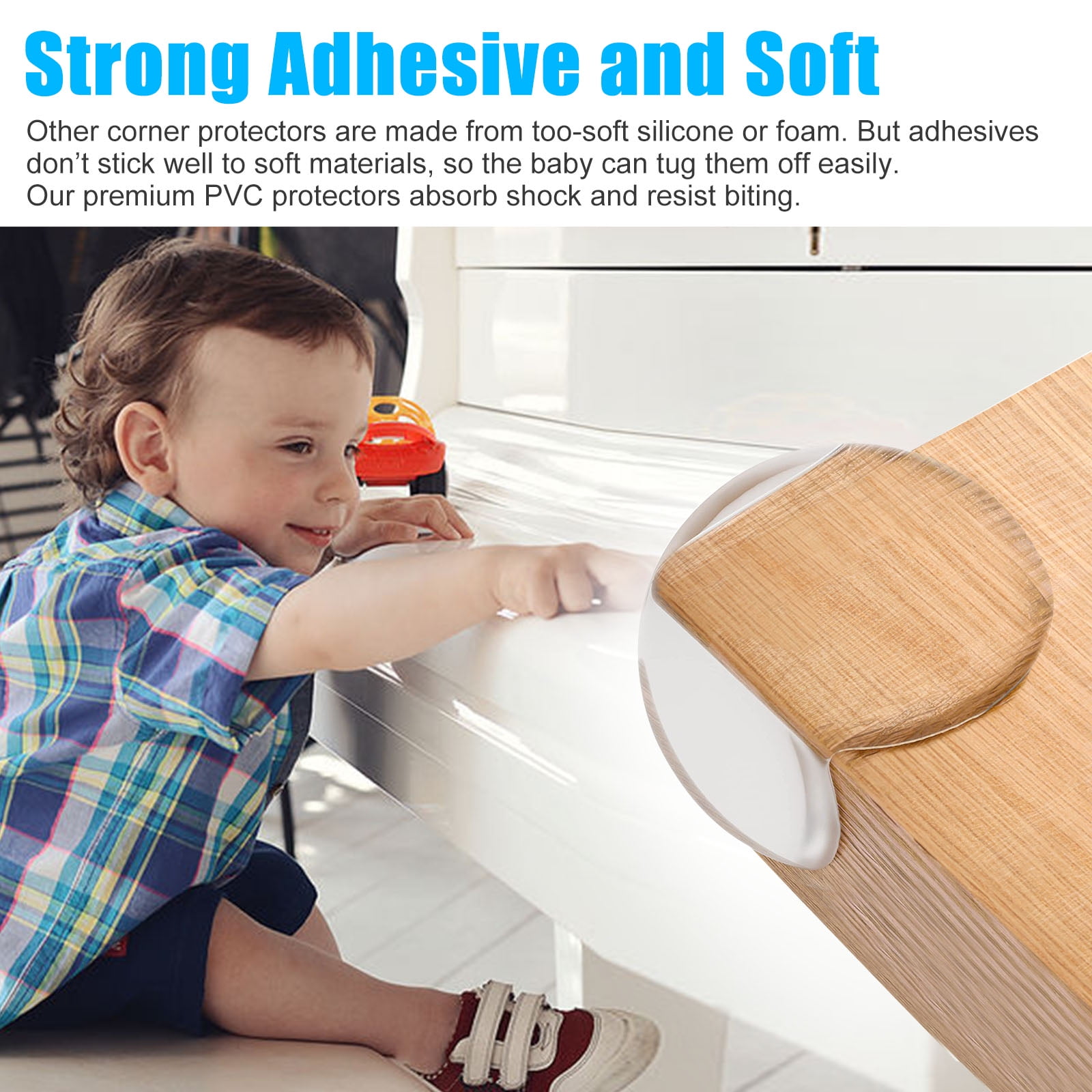 MoHern 24 Pcs Table Corner Protector Baby Safety, Includes 12 Pcs Thickened L-Shaped