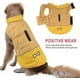thumbnail image 2 of Abrigo impermeable para perros, chaleco de invierno cálido, ropa para perros a prueba de viento, chaleco para mascotas con orificio para arnés (amarillo), 2 of 5