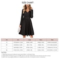 thumbnail image 1 of Vestido de cintura ajustada para mujer Vestido de manga larga con cuello en V para mujer Diseño de línea A drapeado ANGGREK  Otros, 1 of 6