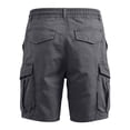 thumbnail image 6 of Mens Cargo Shorts Relaxed Fit Lightweight Elastic Waist Stretch Summer Casual Camping Hiking Fishing Men's Cargo Shorts Multi Pockets Dark Gray S, 6 of 8