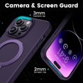 thumbnail image 6 of Case for iPhone 14 Pro Max Case with Magnetic Kickstand, [with Strong Magnets] Soft Liquid Slim Silicone Resist Scratches Shockproof Bumper Case for iPhone 14 Pro Max 6.7" - Deep Purple, 6 of 17