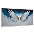 thumbnail image 1 of Cuadro Decorativo Marco Flotante Alas Corazón Dorado 120x60 Canvas Revolution Marco Blanco, 1 of 3