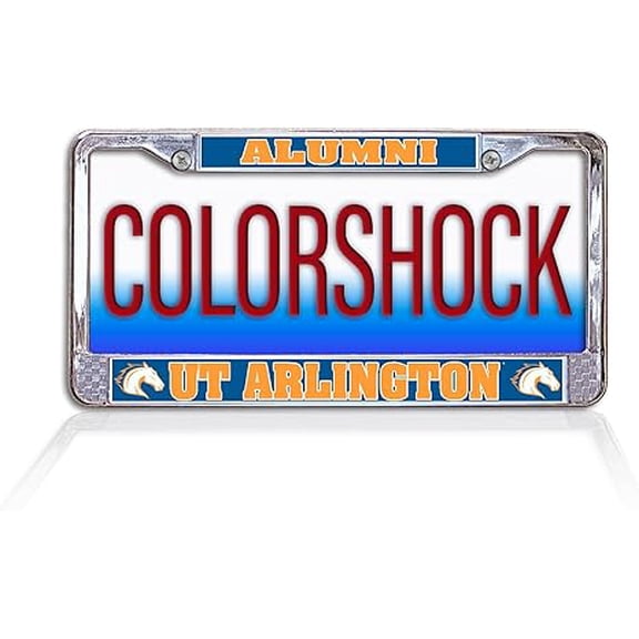 UT Arlington Alumni Chrome License Plate Frame (Exclusive Design) (Officially Licensed Product)