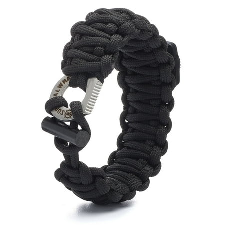 Survival Wraps Emergency Paracord Bracelet Adjule Size Survival Wraps Emergency Paracord Bracelet Adjule Size With Fire Starter Comp