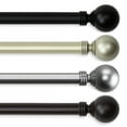 thumbnail image 2 of Contemporary Home Living 28"-48" Black Adjustable Round Single Curtain Rod, 2 of 2