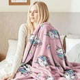thumbnail image 5 of Flannel Fleece Twin Blanket, Soft Large Twin Blanket, Lightweight Cozy Plush Twin Blanket Fit Sofa Bed, 60"x80", Unicorn, 5 of 7