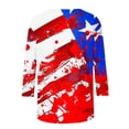 thumbnail image 5 of LYXSSBYX 4th of July Outfits for Women Women's Independence Day Printed Round Neck Three-quarter Sleeve 3/4 Sleeve T-Shirt Top, 5 of 5