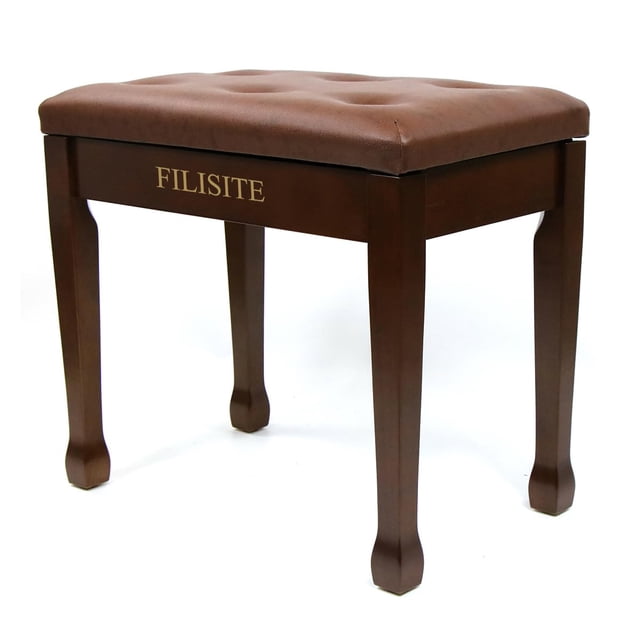 Banco para piano FILISITE XJ580-2 de madera con cojín impermeable