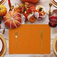 thumbnail image 3 of Burnt Orange Placemats Set of 4, Country Farmhouse Solid Fall Warm Orange Washable Wipeable Table Mats for Dining Tables, Indoor Outdoor Kitchen Place Mats for Holiday Party Table Decor, 3 of 9
