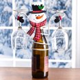 thumbnail image 2 of Portavasos de vino Muñeco de nieve de invierno Enano de Navidad Festival de Santa Botella de vino Genérico Soporte para copa de vino, 2 of 6
