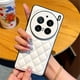 thumbnail image 3 of For vivo X200 Pro 5G Case Rhombus Stitching PU Leather + TPU Shockproof Phone Cover - Black, 3 of 5
