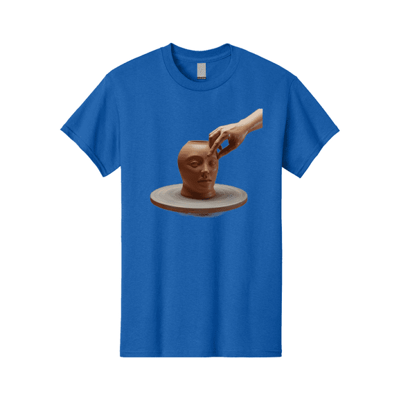 Clay-Head-Vessel Mens Graphic Tee, 100% Cotton, Casual Summer Wear