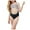 Black, variant on Fesfesfes Teen Girls Holiday Cute Monokini Children Girls Hollow Out One Piece Swimsuit Swim Pool Beach Wear Skinny Bathing Suit 6-12 Years