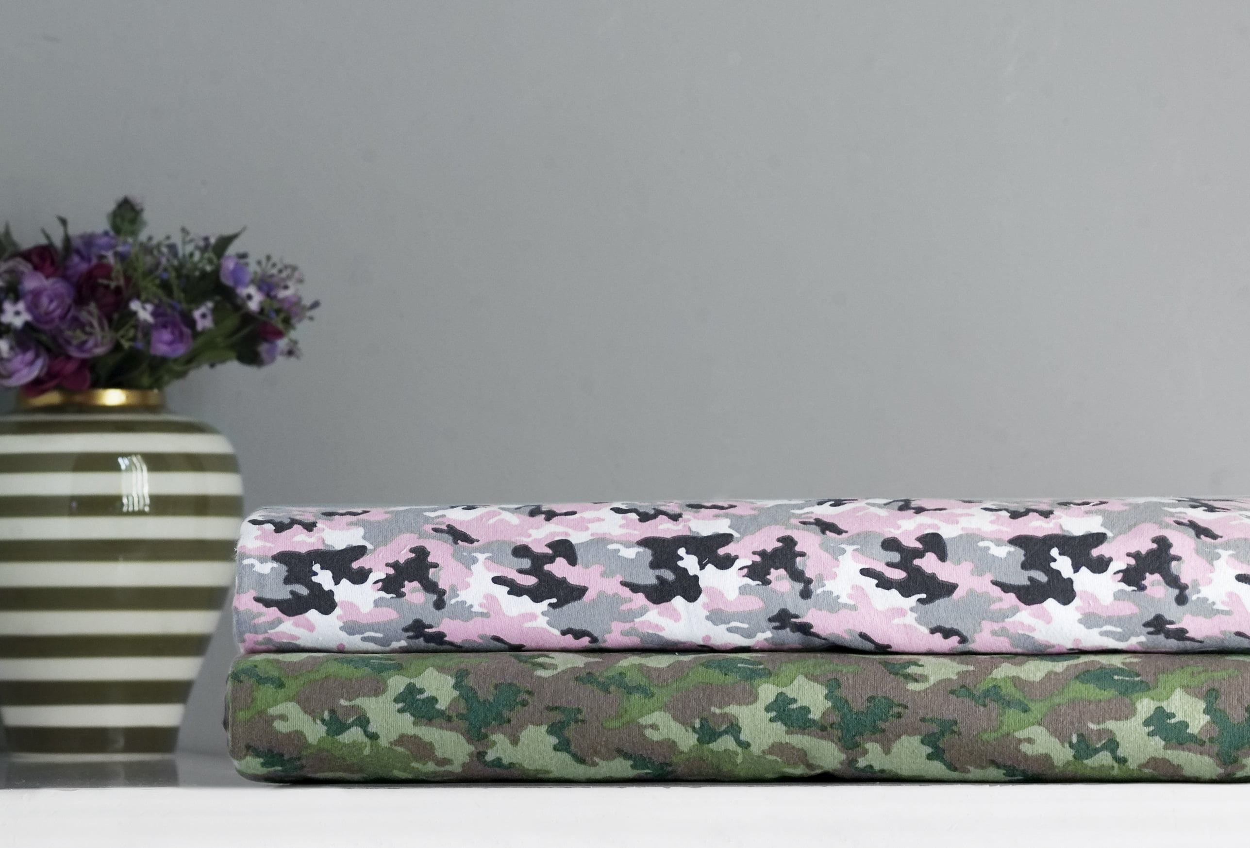 Mainstays Camouflage 155 GSM, 100 Cotton, Flannel Sheet Set, Green