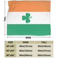 thumbnail image 2 of Couverture en Molleton Drapeau Irlandais Trèfle Jeté Peluche Duveteux Super Doux Réversible Microfibre Flanelle Couvertures 60"x50 Pouces, 2 of 4