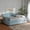 Light blue, variant on Baxton Studio Freda Transitional and Contemporary Light Blue Velvet Upholstered and Button Tufted Twin Size Daybed with Trundle