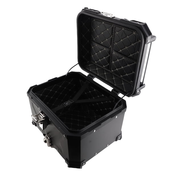 Caja Trasera Para Motocicleta, Almacenamiento De Motocicleta De Alta Resistencia, Universal, Negro, De Aluminio, Para Equipaje Para Motocicleta