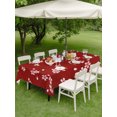 thumbnail image 5 of 60x102 Inch Outdoor Tablecloth with Umbrella Hole Zipper Rectangle Red Pink Cherry Blossom Rectangular Tablecloths Outside Waterproof Farmhouse Petals Falling Patio Table Cloth Cover for Picnic Party, 5 of 8