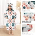 thumbnail image 3 of FORMRS Wearable Blanket Hoodie with Sleeves for Kids Cozy Flannel Sweatshirt, Flowers Geometric Pattern, 3 of 7