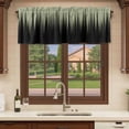 thumbnail image 6 of 2 Pack Valances for Window, Sage Green Black Ombre Short Curtains for Kitchen Bedroom Living Room, Modern Abstract Striped Gradient Rod Pocket Small Window Treatment Valance Drapes 60 x 18 Inch, 6 of 8