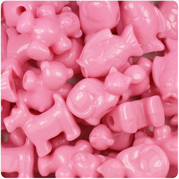 BeadTin Baby Pink Opaque Pet Parade Pony Beads (2oz)