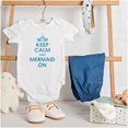 thumbnail image 3 of Keep Calm Mermaid On Beach Day Cute Bodysuit Jumper Girls Infant Baby Brisco Brands 6M, 3 of 6