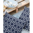 thumbnail image 2 of Pack of 2 Outdoor Pillow Covers, Indigo Moroccan Tile Pattern Waterproof Square Throw Pillowcase Cushion Decorative Pillow Covers for Couch Patio Tent, 26x26 in, 2 of 6