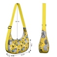 thumbnail image 4 of Snowy Owl Print Crescent Crossbody Bag for Women Mens, Cute Cartoon Big Eyes Owl Night Pattern Shoulder Bag, Lightweight Adjustable Strap Bag for Outdoor Use, 4 of 5