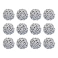 thumbnail image 1 of Unique Bargains 12 Pcs Wicker Rattan Balls 1.6 Inch Rattan Decorative Balls for Vase Fillers Home Decor Silver, 1 of 5