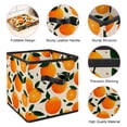 thumbnail image 4 of RATGDN Collapsible Fabric Cube Storage Bin with Double Handles for Living Room Bedroom Office Black - Orange Juice Fruit, 4 of 7