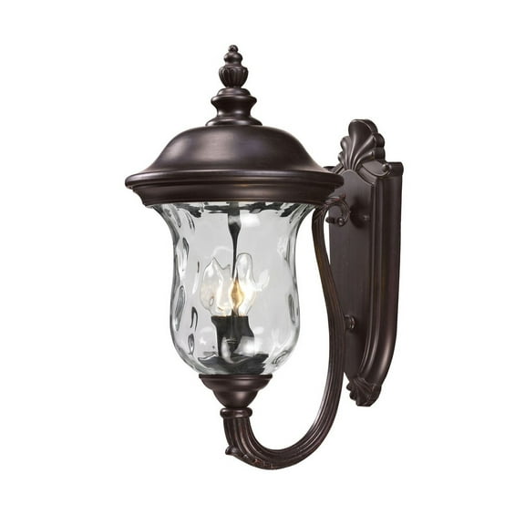 2 Light Outdoor Wall Mount In Gothic Style 10 Inches Wide By 19.5 Inches High Z-Lite 533M-Rbrz
