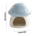 thumbnail image 3 of Ceramic Hamster Hideout House with Mushroom Design for Small Pets 3.5 in, 3 of 3