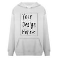 thumbnail image 4 of UJNDER Plus Size Hoodies for Women Solid Color Pocket Pullover Long Sleeve Casual Autumn Winter White XXXL, 4 of 9