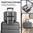 thumbnail image 3 of 4 Piece Hardside Luggage Suitcase Set with 360° Double Spinner Wheels Integrated TSA Lock ABS Hardshell Luggage for Travel Trips Business, 3 of 10
