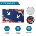 thumbnail image 6 of Blue Crane Placemats Set of 6, Vintage Red Teal Spring Floral Botanical Placemats for Dining Table, Place Mats for Kitchen Tabletop, Waterproof Wipeable Dining Table Mats Set, 6 of 9