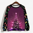 thumbnail image 4 of Christmas Sweatshirt for Women Lights Up Christmas Tree Shirts Casual Crew Neck Sweatshirt Long Sleeve Loose Pullover Holiday Party Outfits for Women, 4 of 4