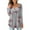 Gray, variant on Askfv Women's Plus Size V Neck Tops Long Sleeve Swing Tunic Shirt Flowy Henley Casual Blouse Tops