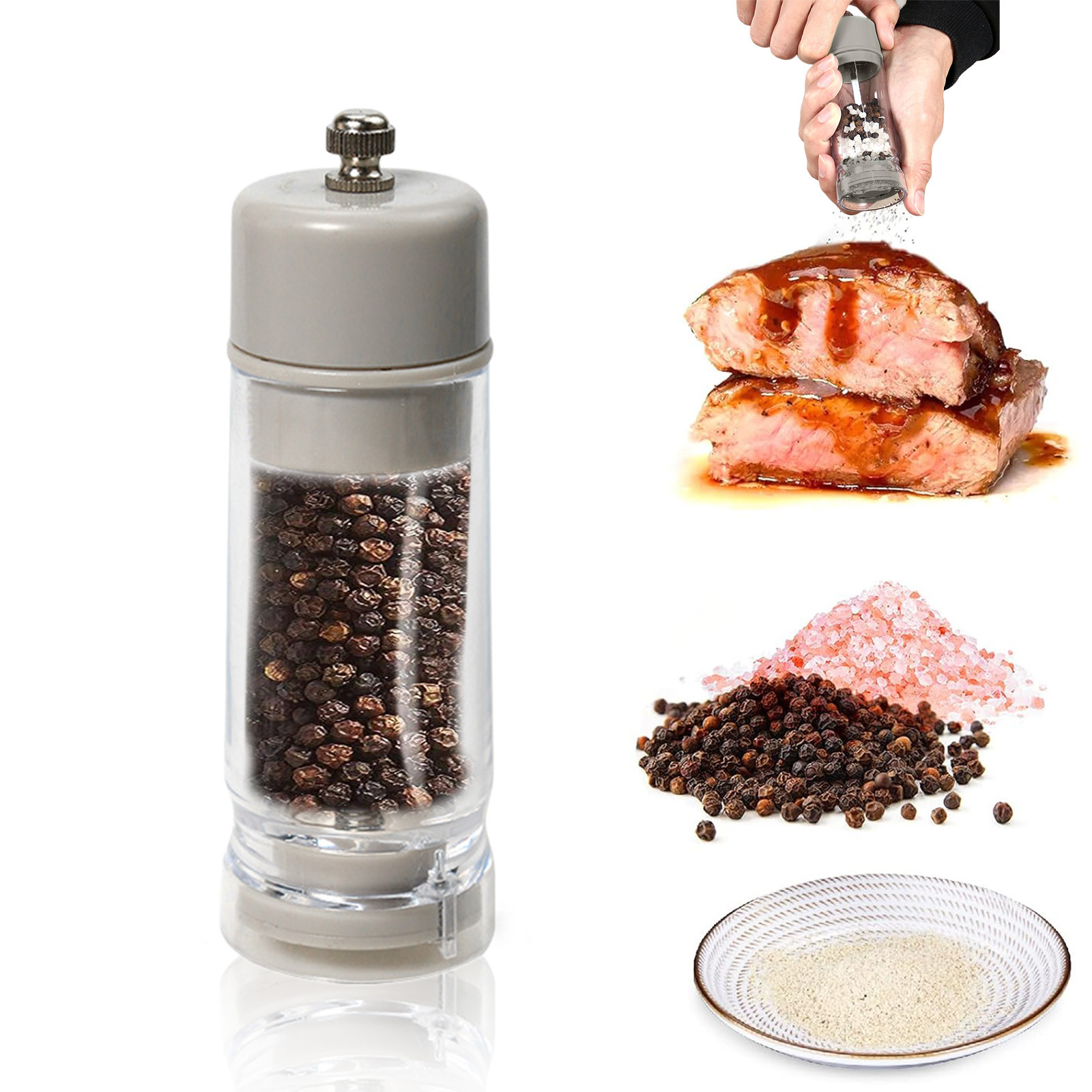 Portable Coffee Sea Salting Grinder Manual Mill Black Pepper Grinder ...