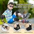 thumbnail image 5 of BAKIBO Kids Protective Gear Set Knee Pads for Kids 2-10 Years Toddler Knee and Elbow Pads with Wrist Guards 3 in 1 for Skating Cycling Bike Rollerblading Scooter, 5 of 7
