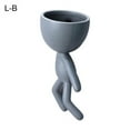 thumbnail image 2 of Zhaomeidaxi 1 Set Hanging Flower Pot Creative Art Portrait Sculpture Vase Flower Pot Garden Storage Abstract Character Succulents Plant Pot Micro Landscape Decor, 2 of 3