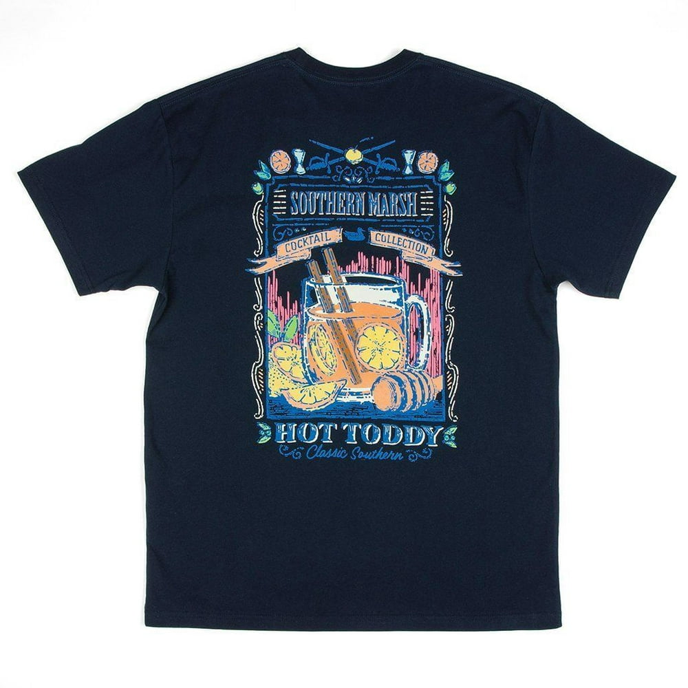 Cocktail Collection - Hot Toddy Tee in Navy by Southern Marsh - Walmart ...