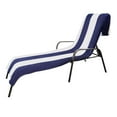thumbnail image 2 of Cotton Blue Cabana Stripe Standard Size Chaise Lounge Chair Cover by Superior, 2 of 11