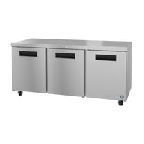 Hoshizaki UR72B-01 Refrigerator, Three Section Undercounter, Stainless Doors with Lock