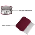 thumbnail image 2 of MOSISO Laptop Sleeve Compatible with MacBook Air/Pro Retina, 13-13.3 inch Notebook, Compatible with MacBook Pro 14 inch 2021 2022 M1 Pro/M1 Max A2442, Neoprene Bag with Small Case, Wine Red, 2 of 7