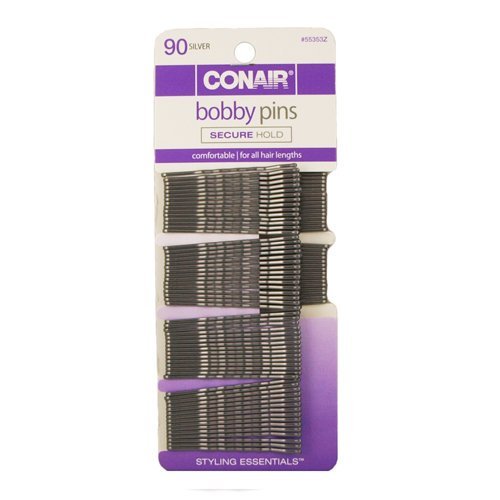 Conair Bobby Pins Silver, 90.0 CT