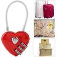 thumbnail image 4 of Cerradura de combinación TUNC candado de amor mini 3 dígitos rojo, 4 of 5